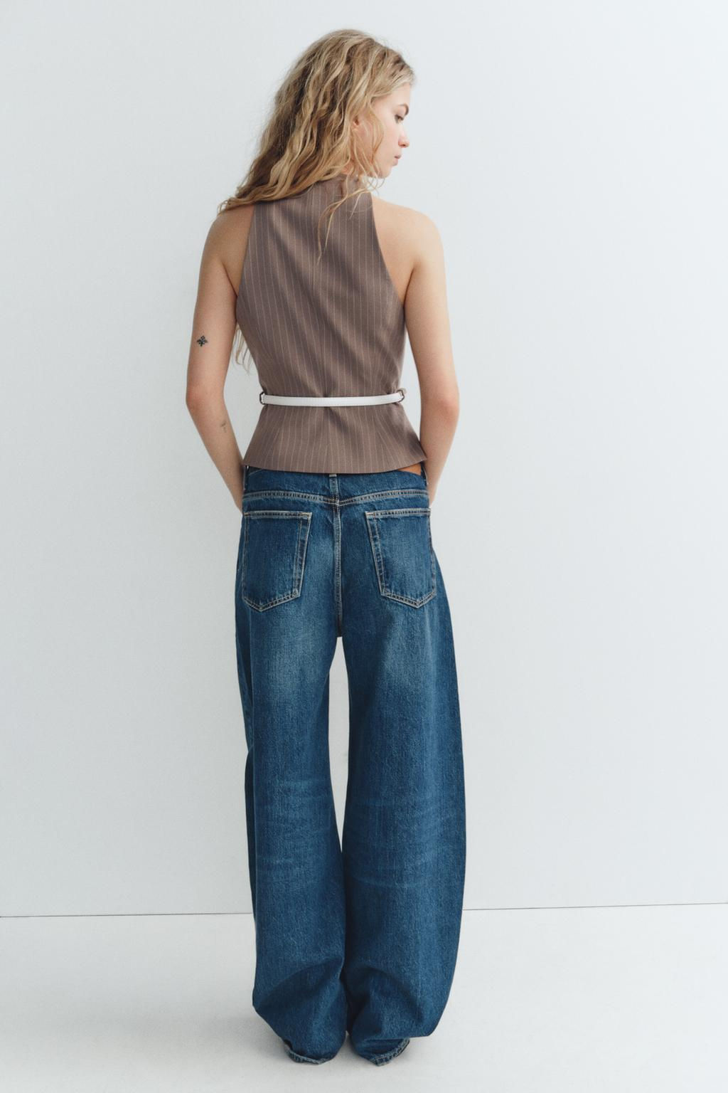 TRF MID-WAIST CROSSOVER BAGGY JEANS - Zara фото 5