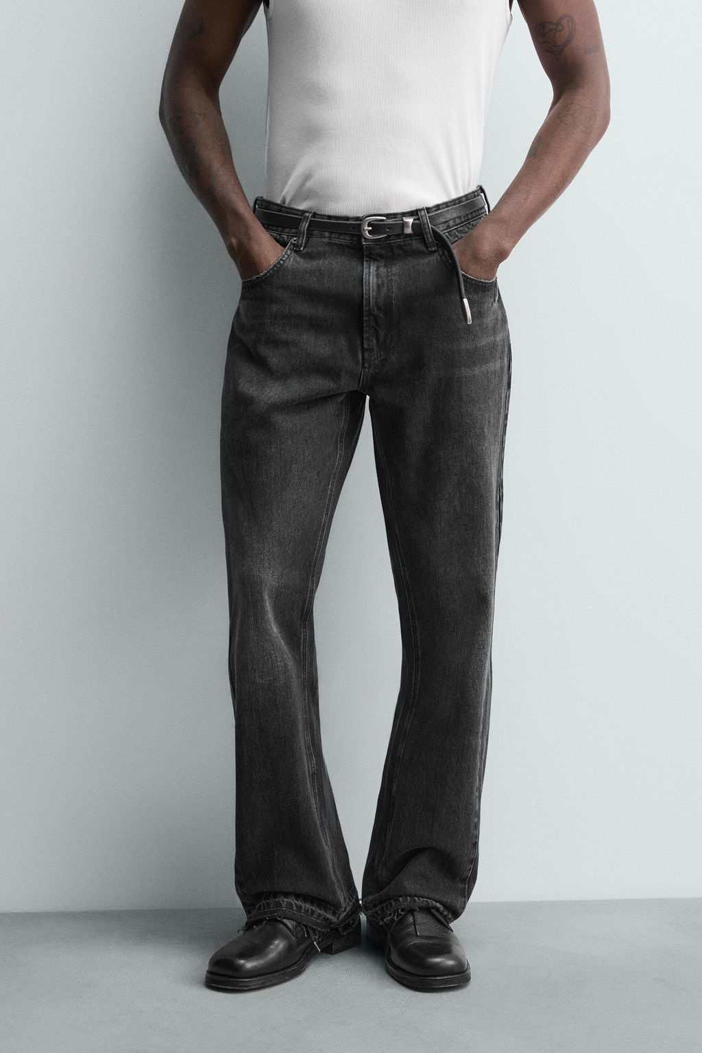 JEANS FLARE FIT / Carb?n - Zara фото 2