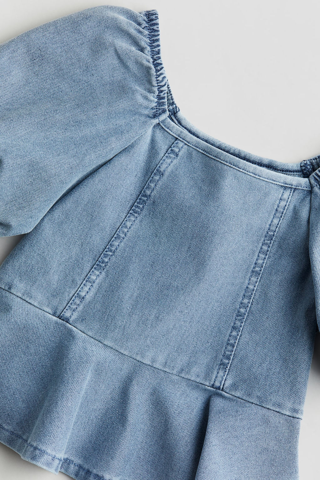 Blusa efecto denim con peplo - H&m фото 2