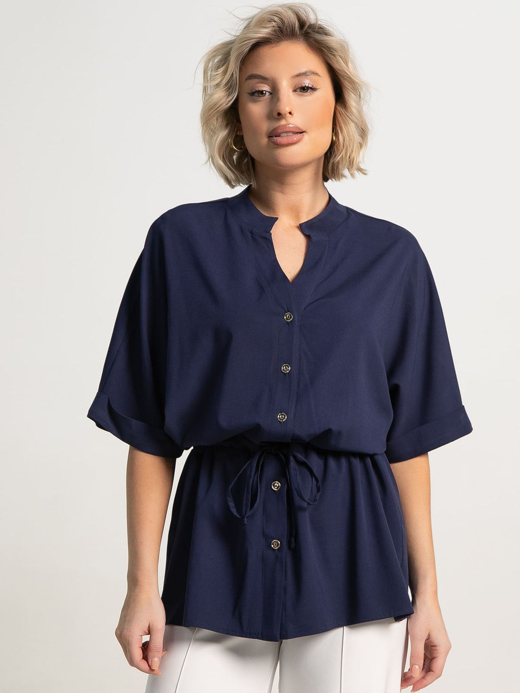 Блуза Мариша НЬЮ (синяя) Б15532-30М - Lt collection фото 6