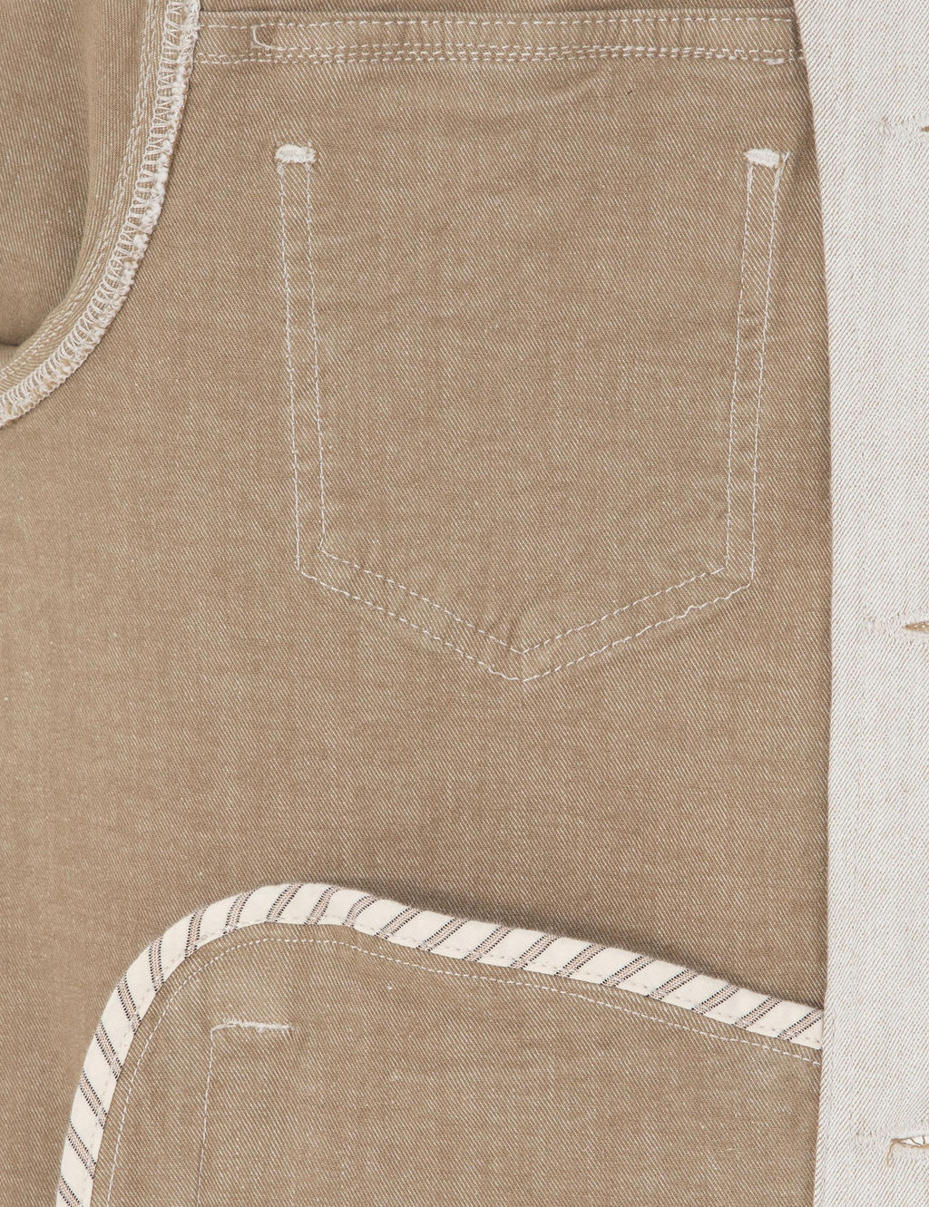 Бежевая джинсовая куртка классического кроя - Cacharel фото 6