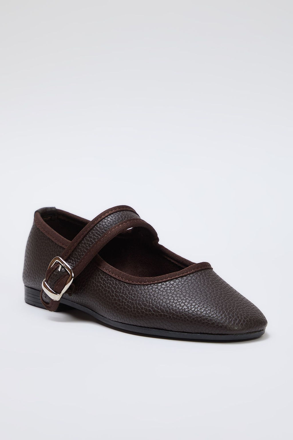Trendyol Shoes Siyah Dokulu Mary Jane Tokal? Kad?n Badem Burun Babet TAKSS25BE00001 - Trendyolmilla фото 7