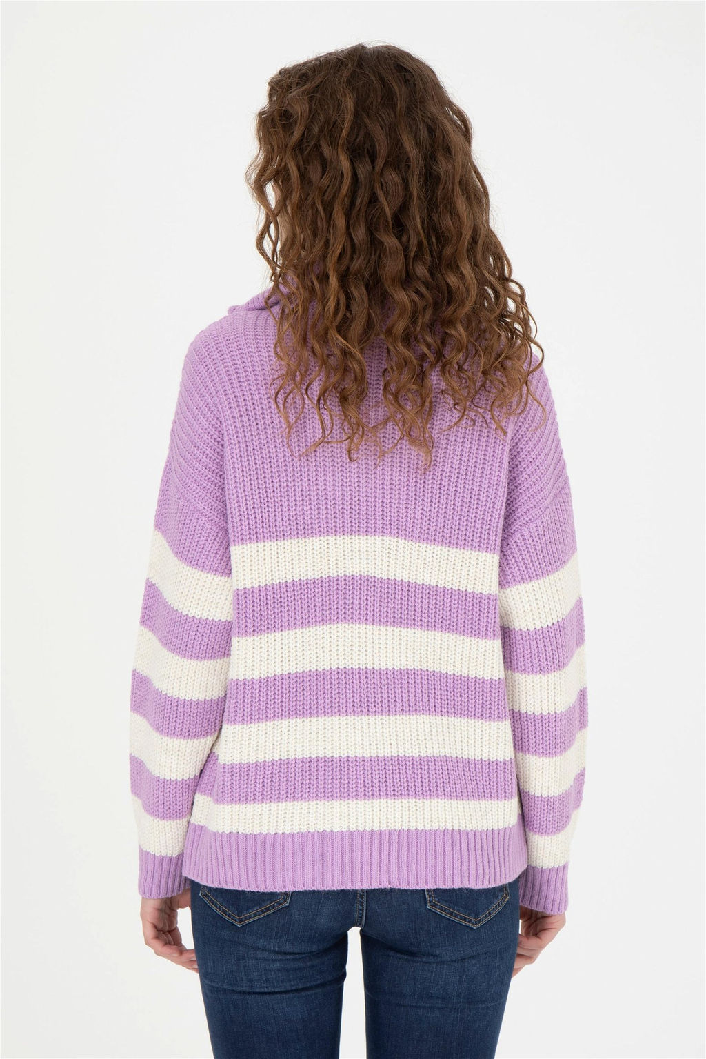 Женский сиреневый свитер - U.s. polo assn фото 5