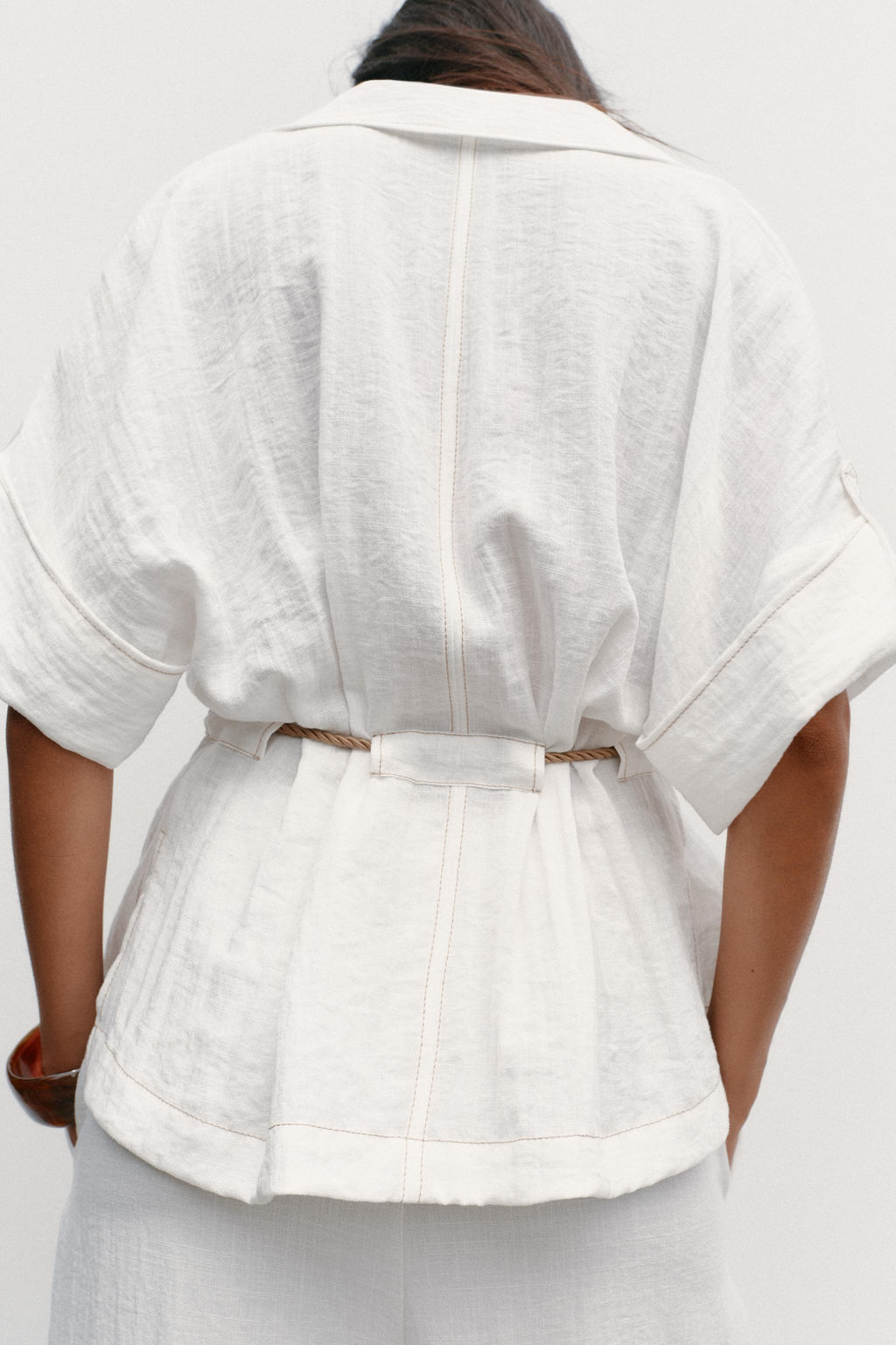 BELTED SAFARI SHIRT - Zara фото 4