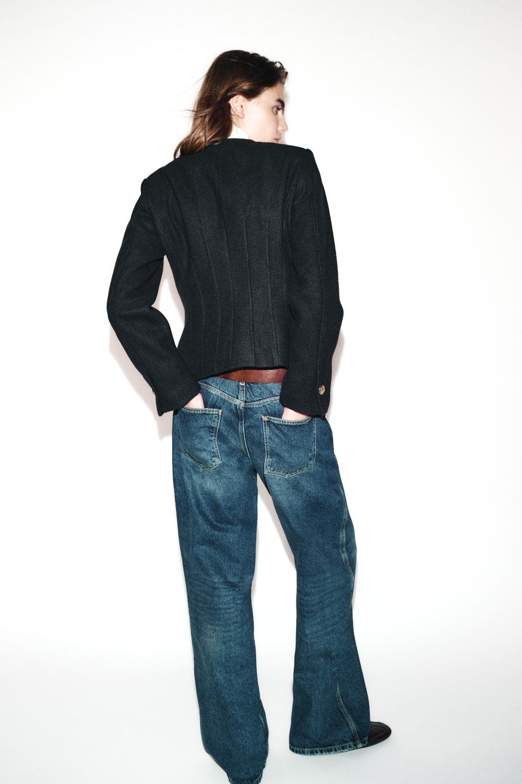 FITTED ROUND NECK BLAZER - Zara фото 6