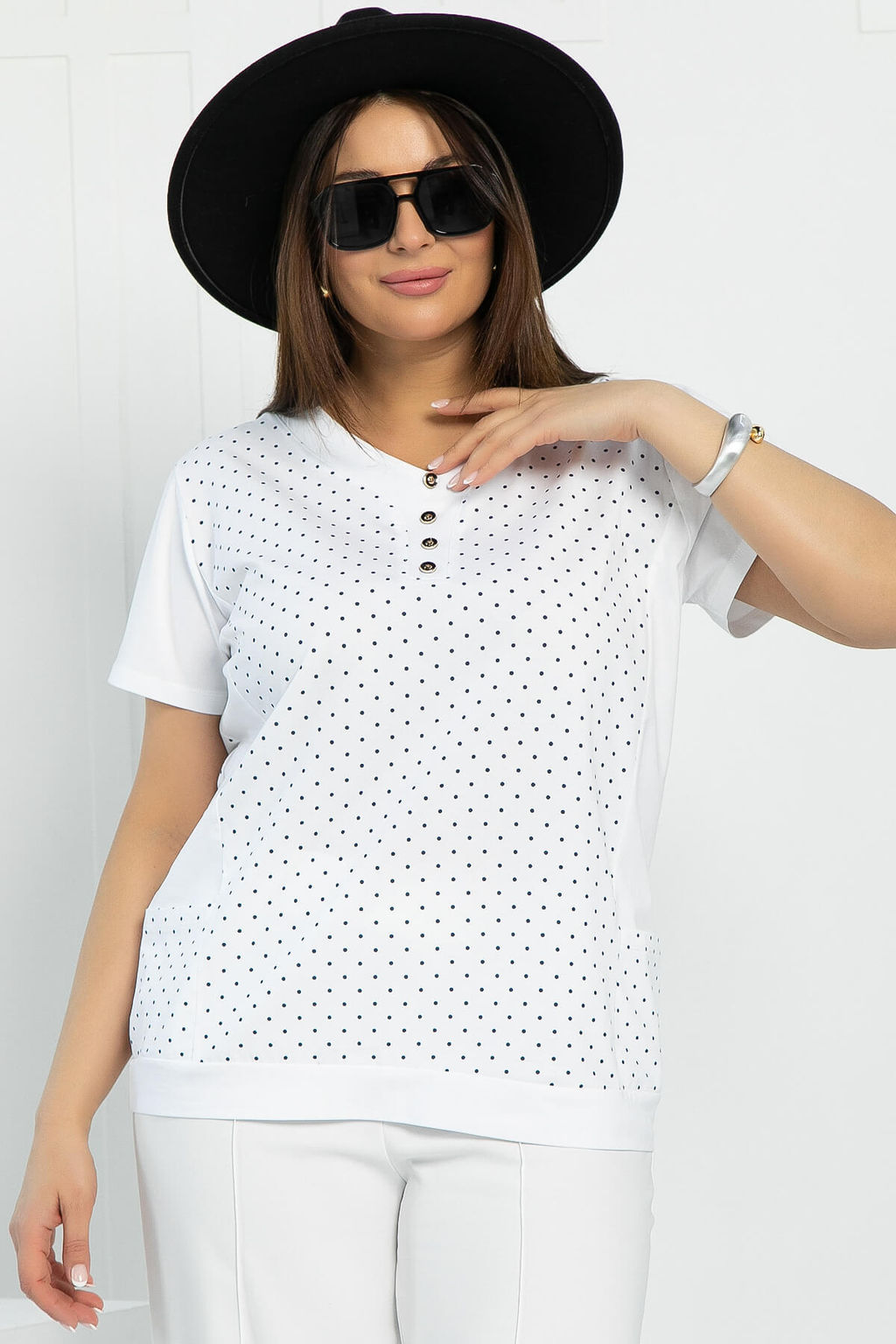 Блуза Ваниль (белая) Б12853-20М