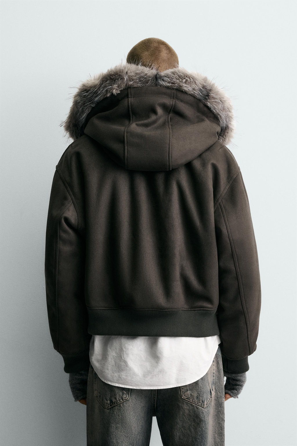 FAUX SUEDE QUILTED JACKET - Zara фото 3