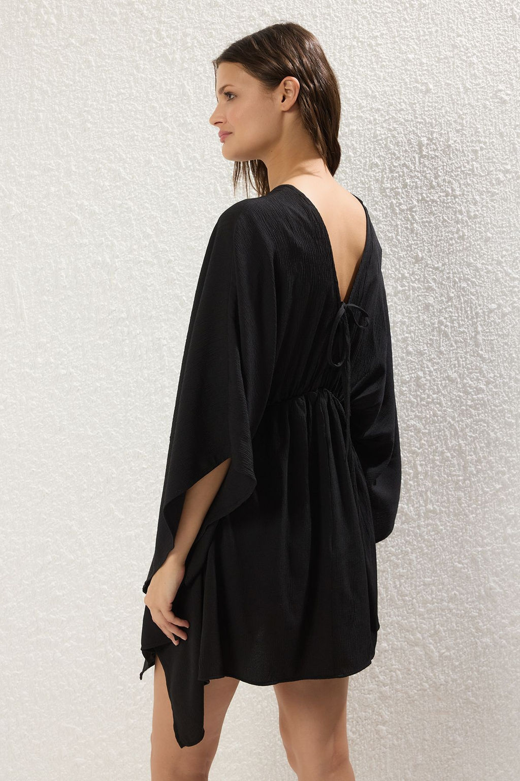 TRENDYOLMILLA Ekru Oversize Midi Dokuma 100% Pamuk Plaj Elbise TBESS25EL00127 фото 10