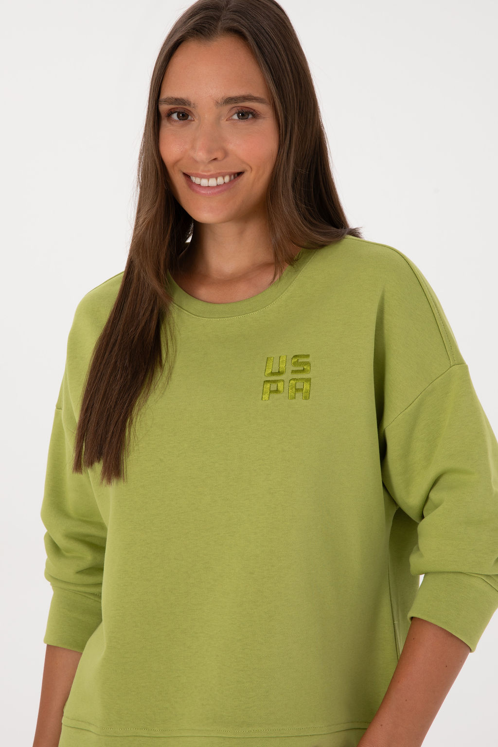 Kad_n F_st_k Ye_ili Basic Sweatshirt Sepette S_rpriz _ndirim - U.s. polo assn фото 2