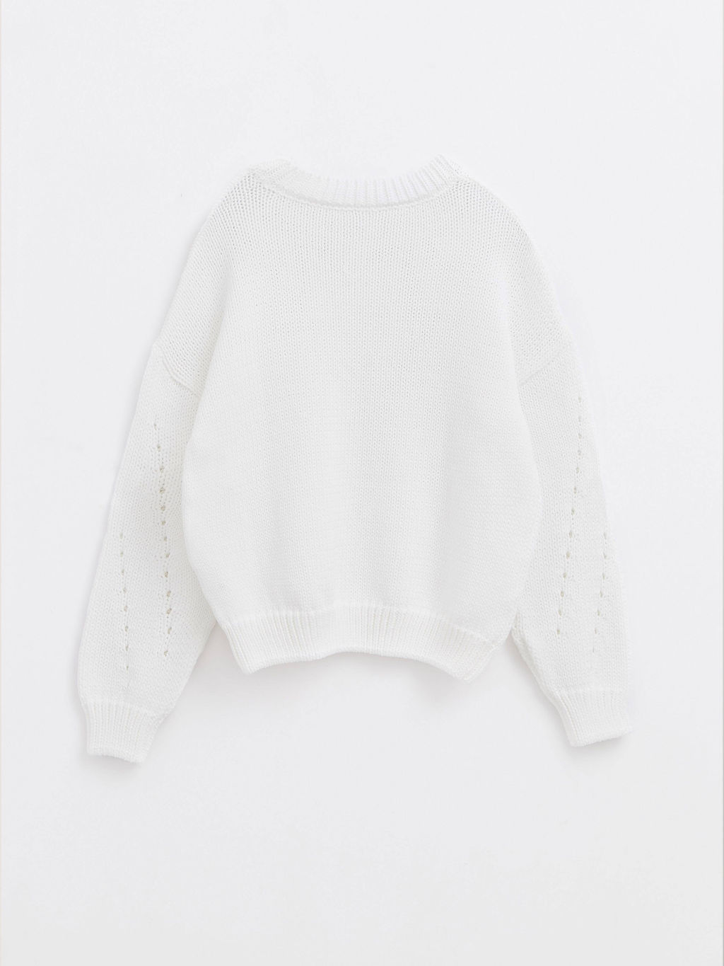 CONTE Джемпер с фактурным узором пряжи с хлопком LDK 133 off-white