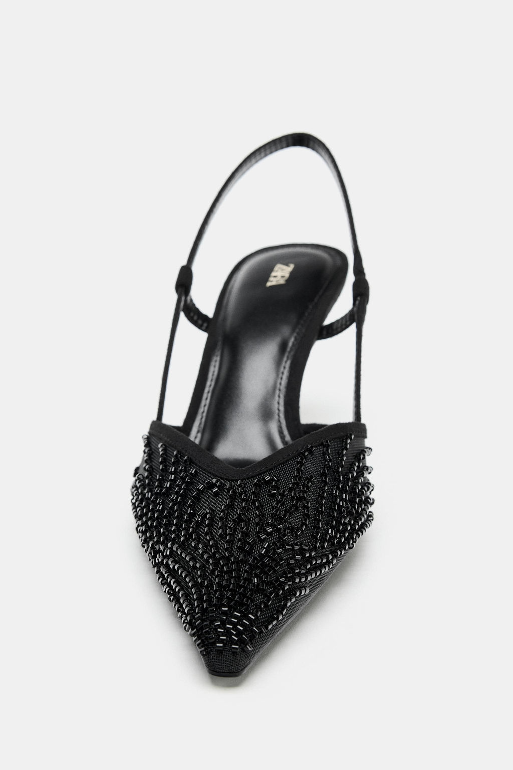 MESH RHINESTONE SLINGBACK SHOES - Zara фото 4