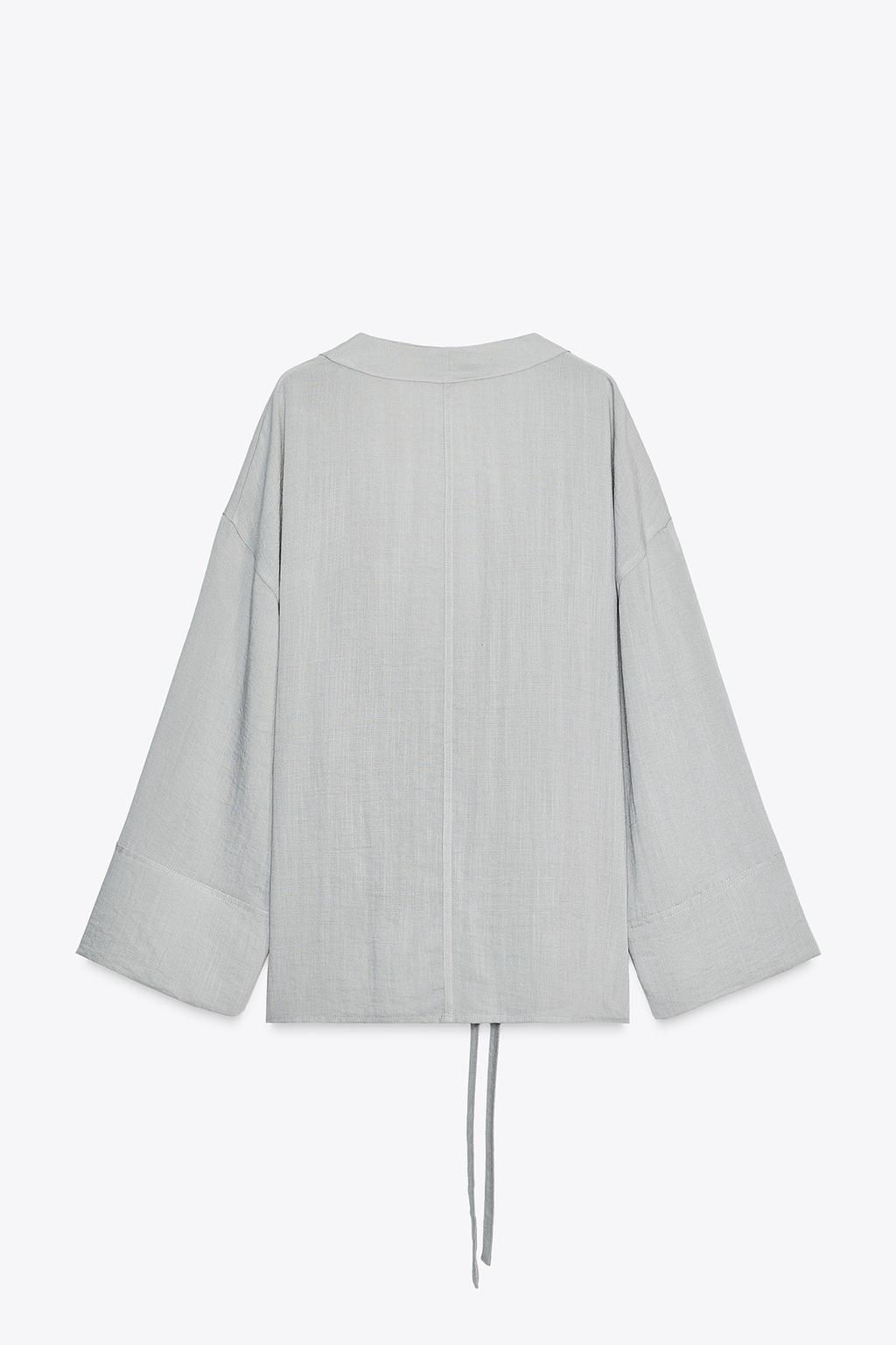 SIDE TIE KIMONO - Zara фото 9