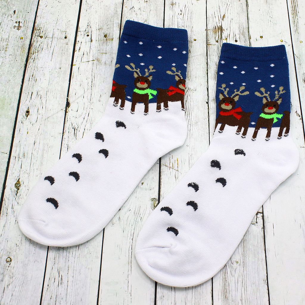 Носки НГ р.35-40 Новогоднее настроение Олени на снегу - Krumpy фото 2