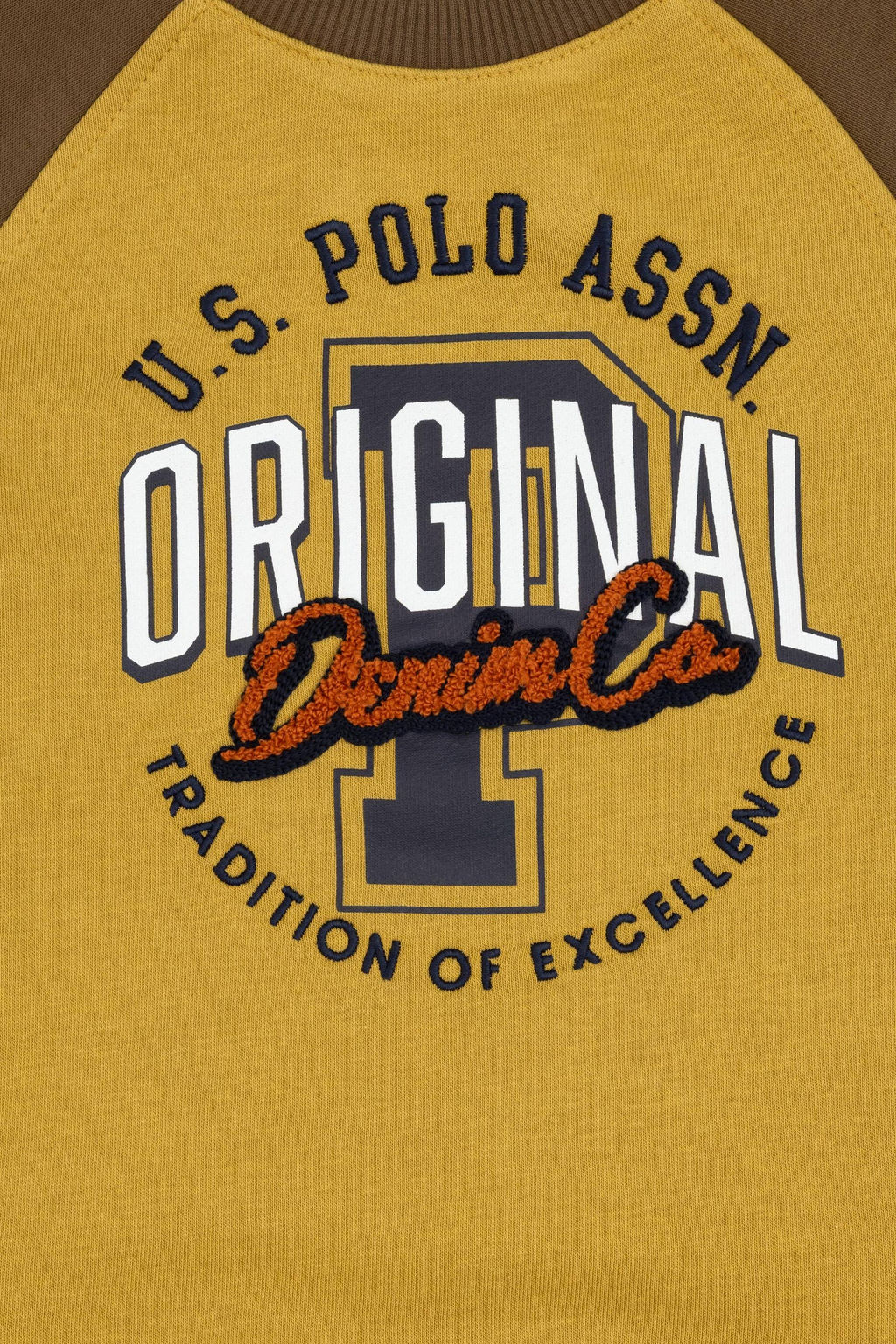 Erkek _ocuk Hardal Bisiklet Yaka Sweatshirt - U.s. polo assn фото 3