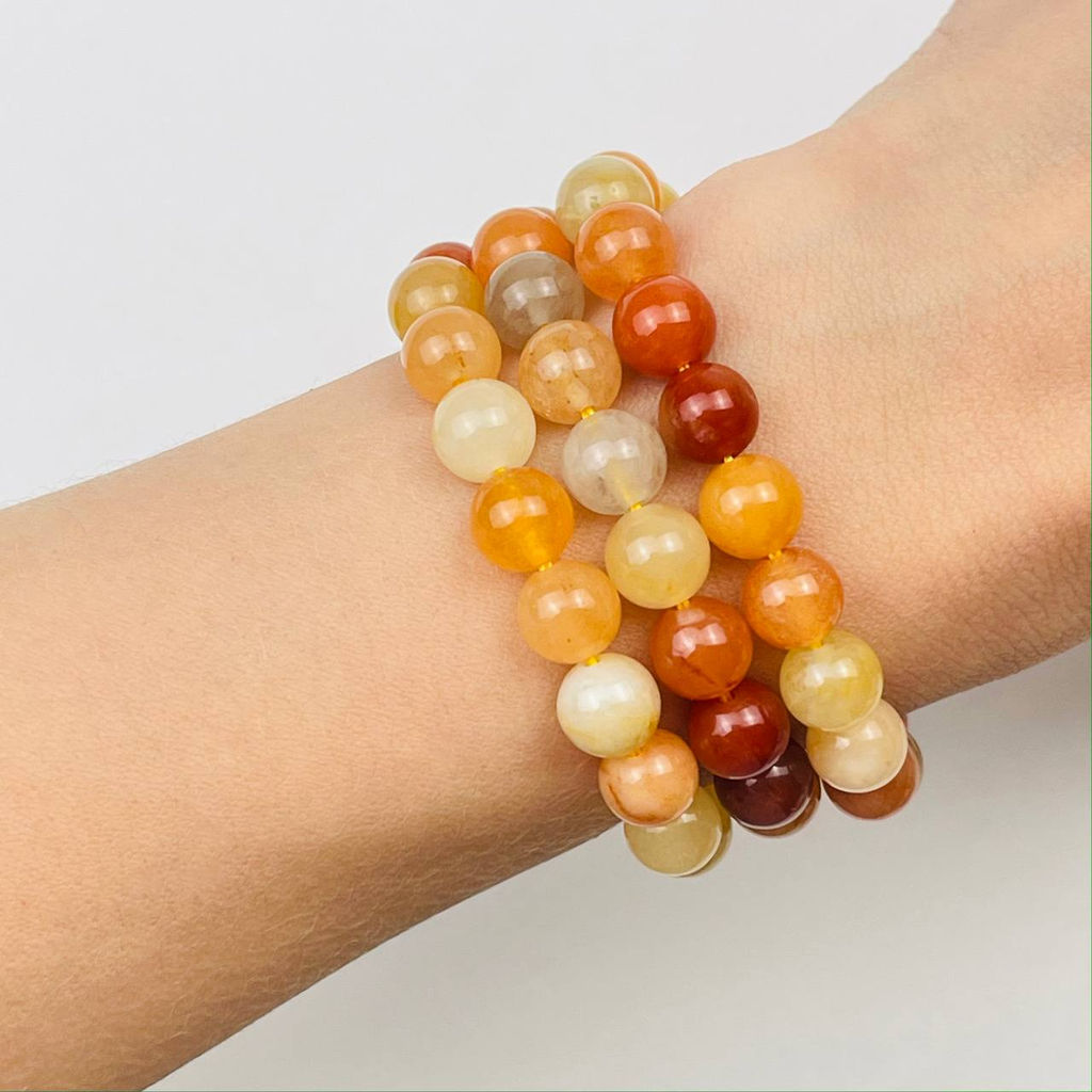 Бусины для украшений из Кварца миксового (46 бусин) 38 см