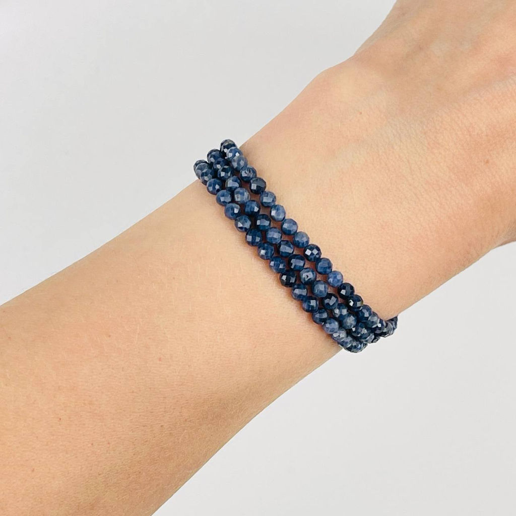 Бусины для украшений из Сапфира (114 бусин) 39 см