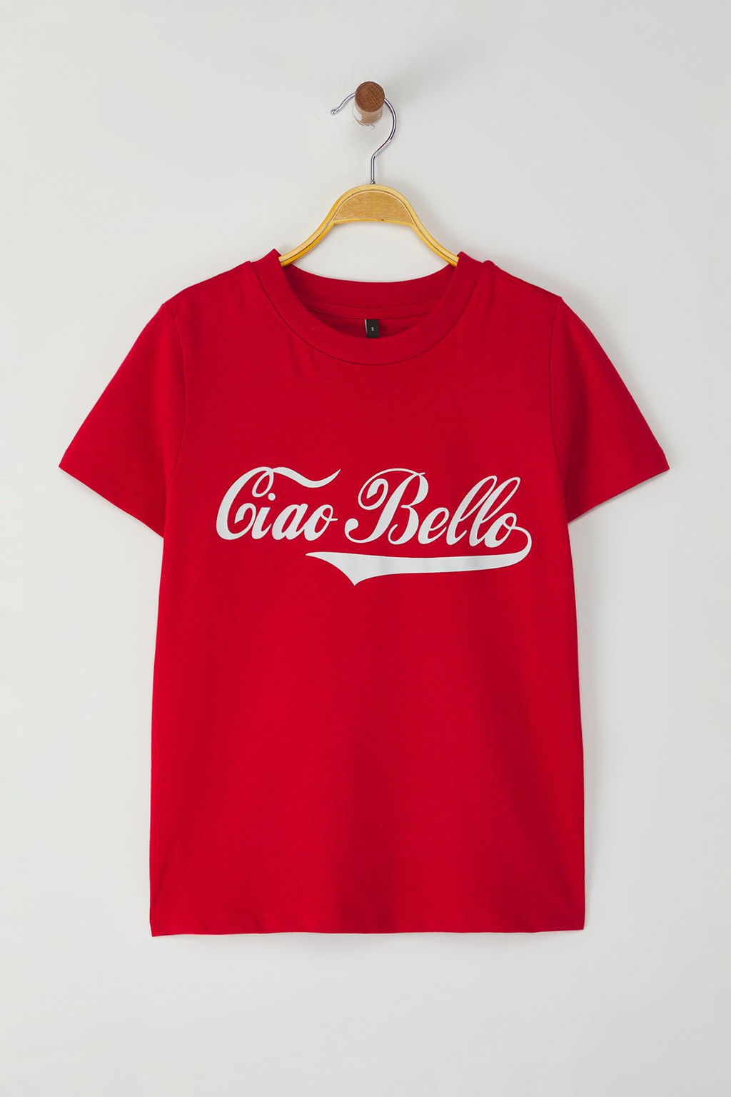 TRENDYOLMILLA K?rm?z? Slogan Bask?l? Regular/Normal Kal?p Orme T-Shirt TWOSS25TS00056  фото 5