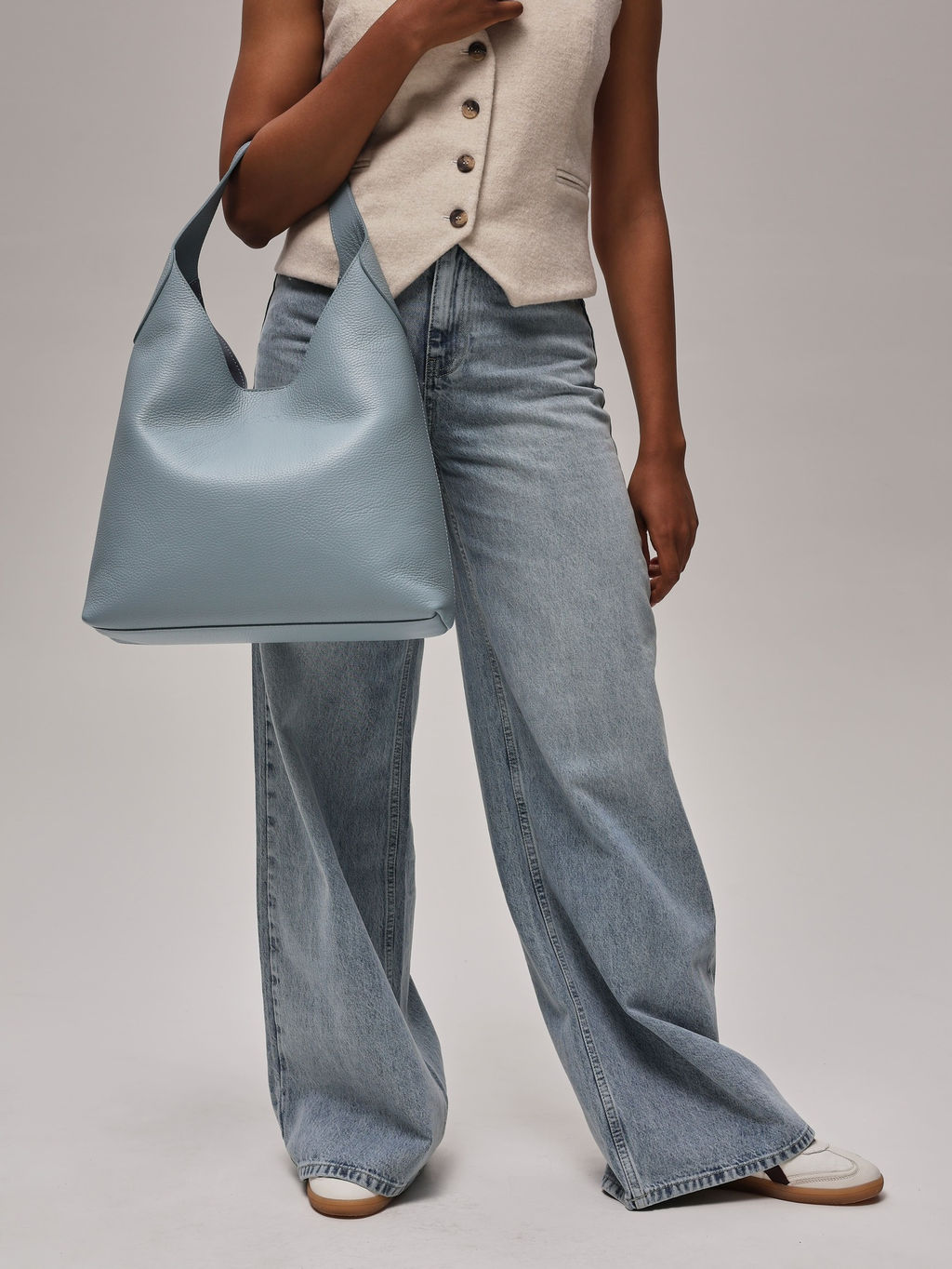 Кожаная сумка Michele DBR 31156 серое небо  фото 3