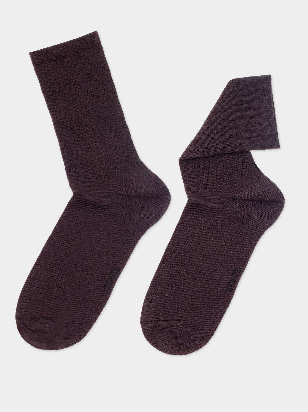 Цена за 2 пары CONTE ACTIVE Носки женские хлопковые (удлиненные) шоколадный - Conte elegant фото 4