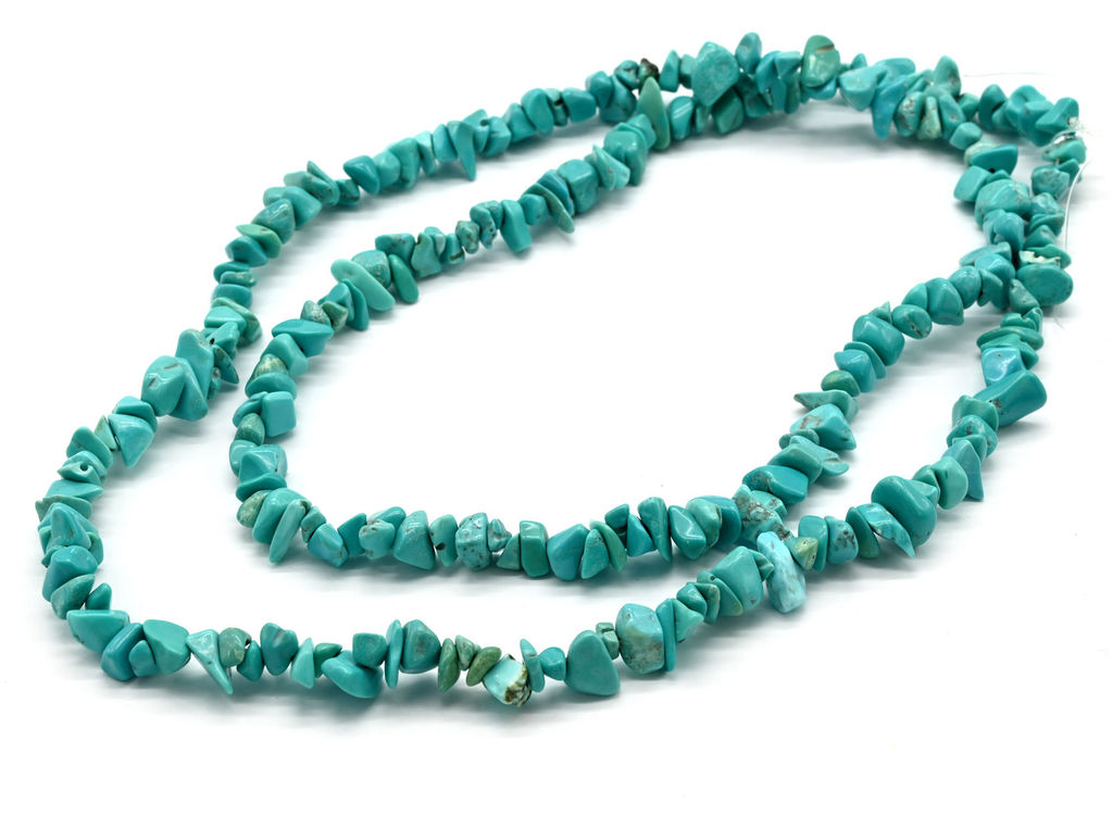 Бусы крошка 80см из бирюзы иранской имитация