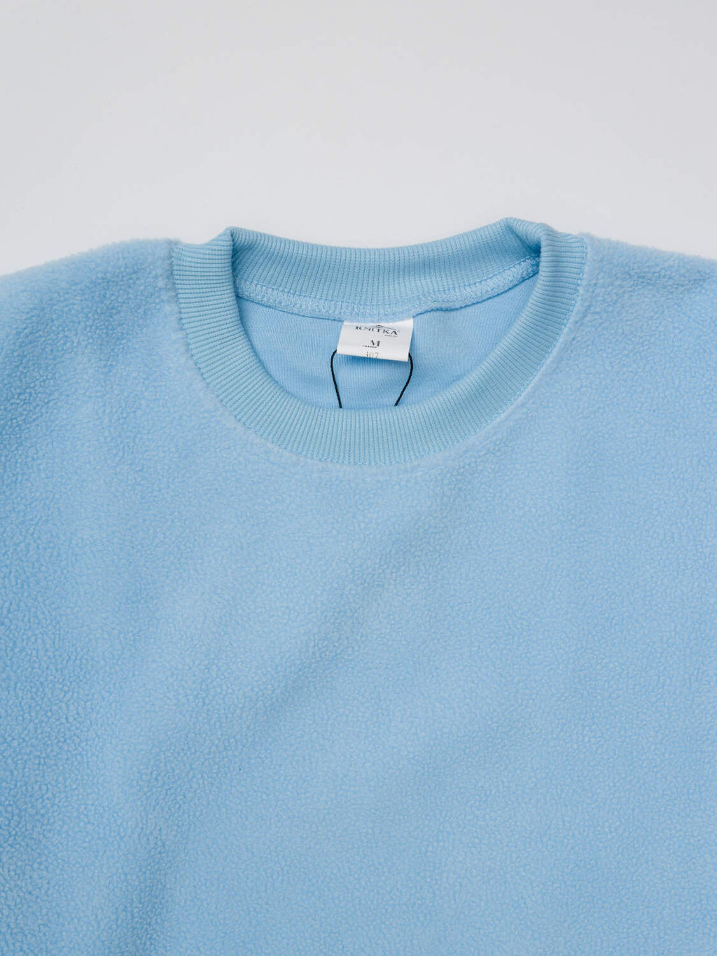 Женский костюм, интерсофт, свитшот и брюки прямые со стрелками, голубой - Knitka wear фото 5