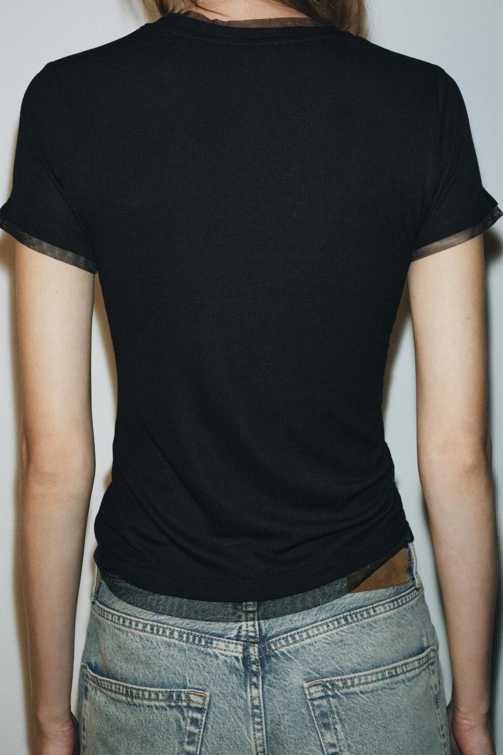 T-SHIRT WITH TULLE DETAIL - Zara фото 3