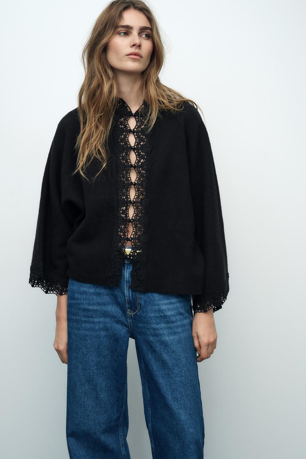 WIDE SLEEVE KNIT JACKET - Zara фото 2