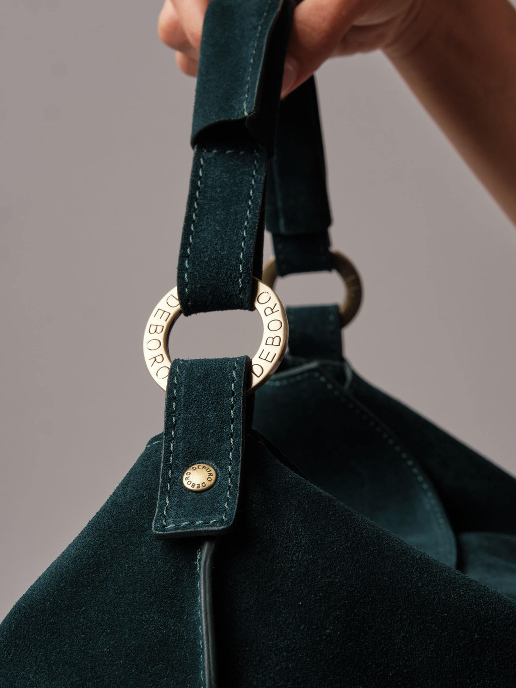 Замшевая сумка на плечо Deboro 30900 форест