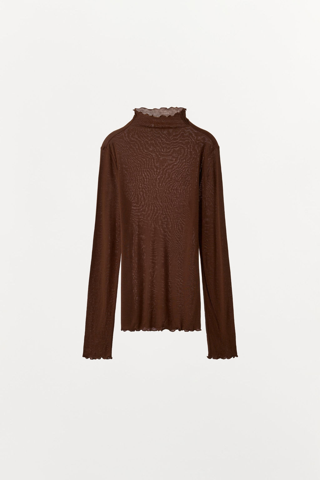 CAMISETA LISA CON LYOCELL / Marr?n