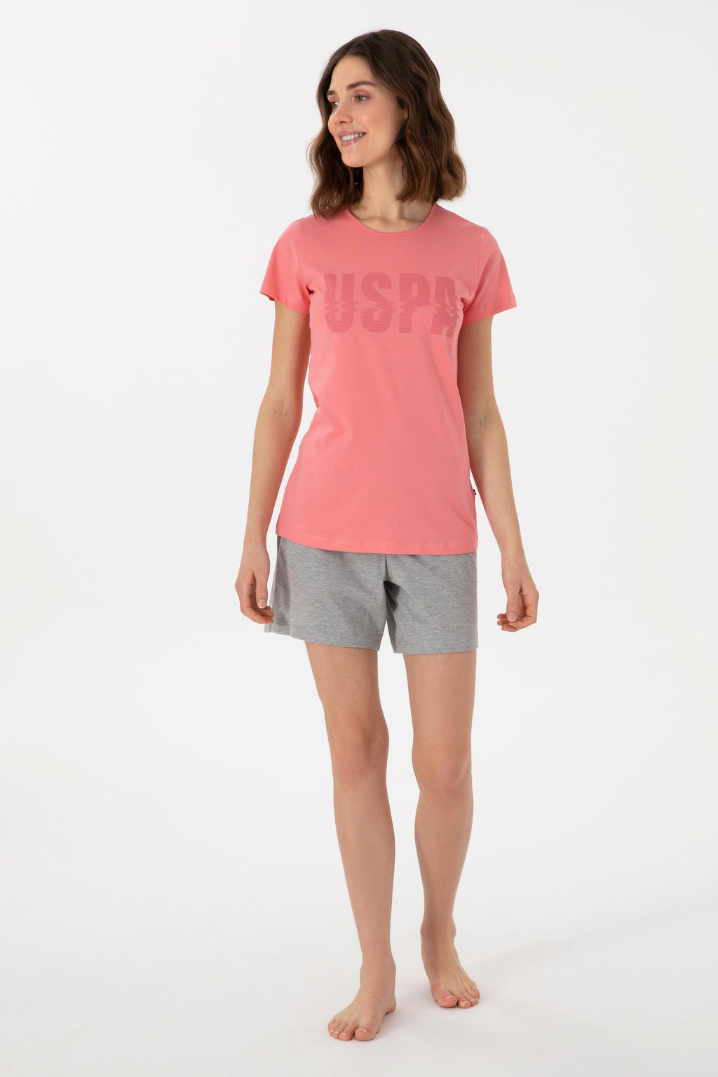 Kad_n Pembe Pijama Tak_m_ Sepette S_rpriz _ndirim - U.s. polo assn фото 4
