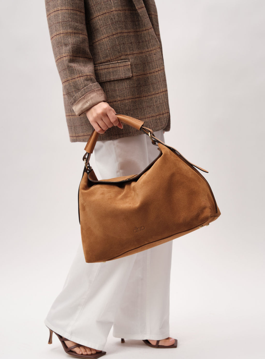 Замшевая сумка Andrea DBR 31374 светло-коричневый  фото 6