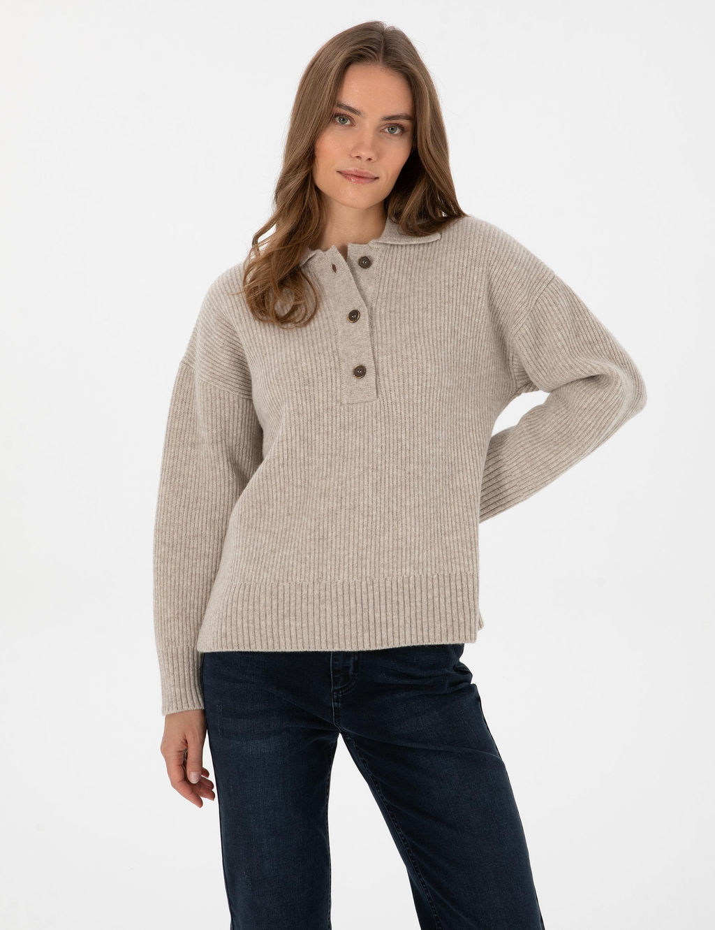 Bej Comfort Fit Y_n Kazak - Pierre cardin фото 3