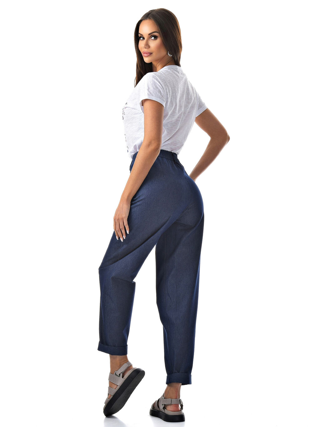 Хлопковые деним брюки - А+б коллекция фото 8