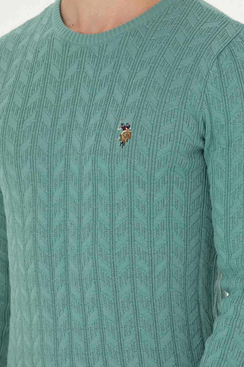 Мужской мятный базовый свитер Неожиданная скидка в корзине - U.s. polo assn фото 14