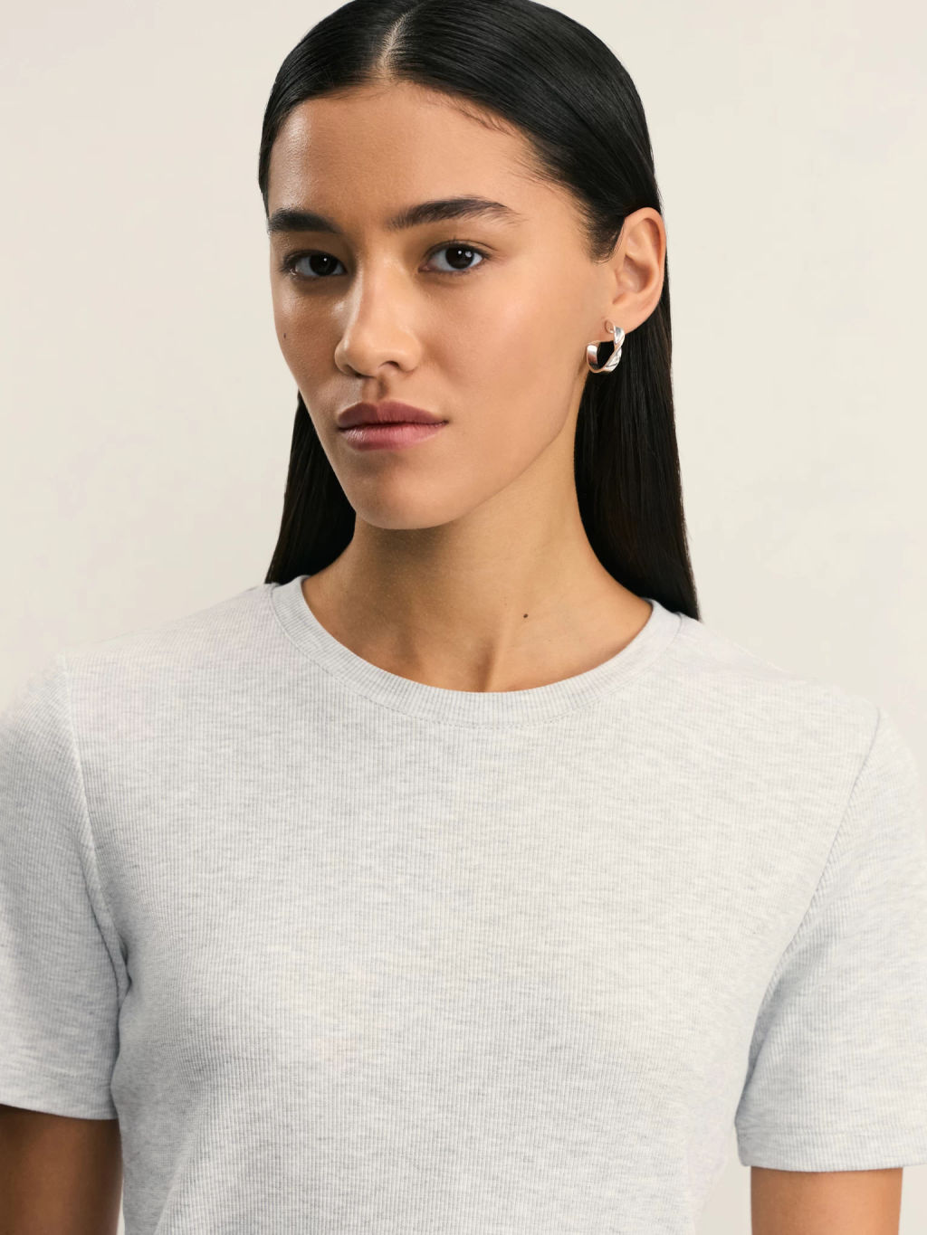 Базовая футболка в рубчик / Zarina  фото 6