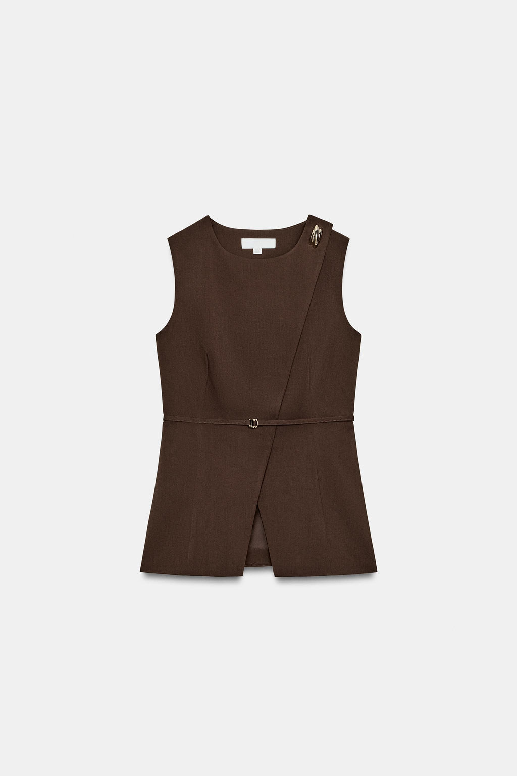 DOUBLE-BREASTED WAISTCOAT WITH BELT - Zara фото 7