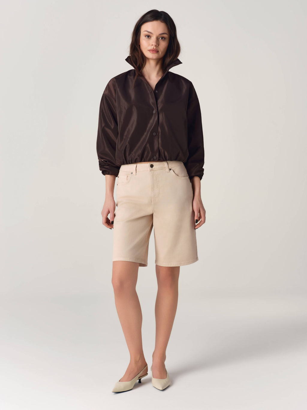 CONTE CON-885 Шорты джинсовые женские beige  фото 2