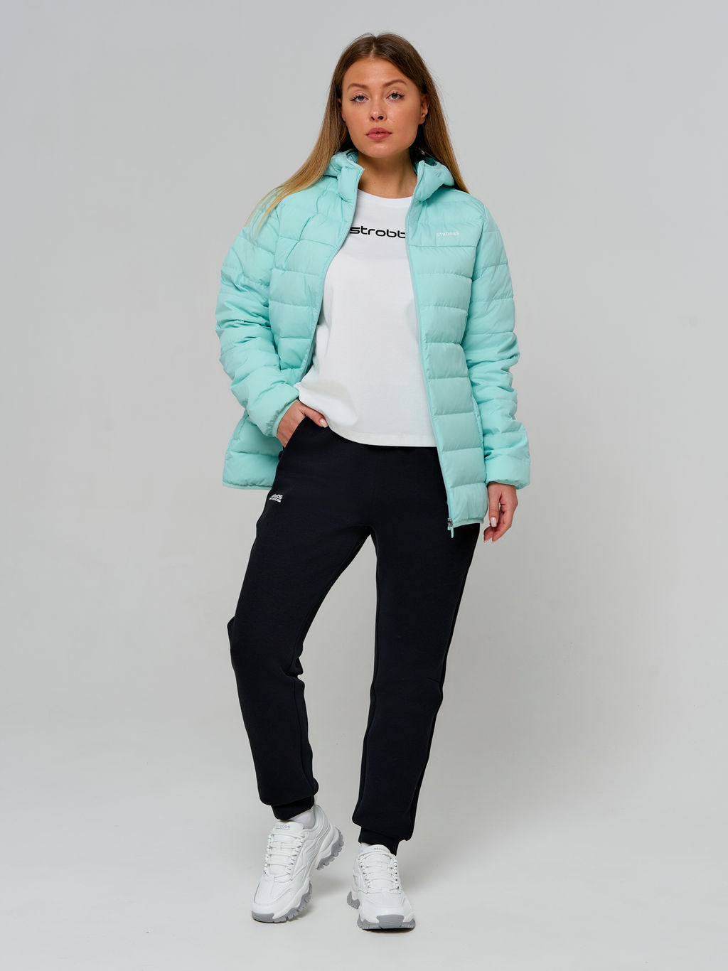 T3323-5 Пуховик стеганый женский