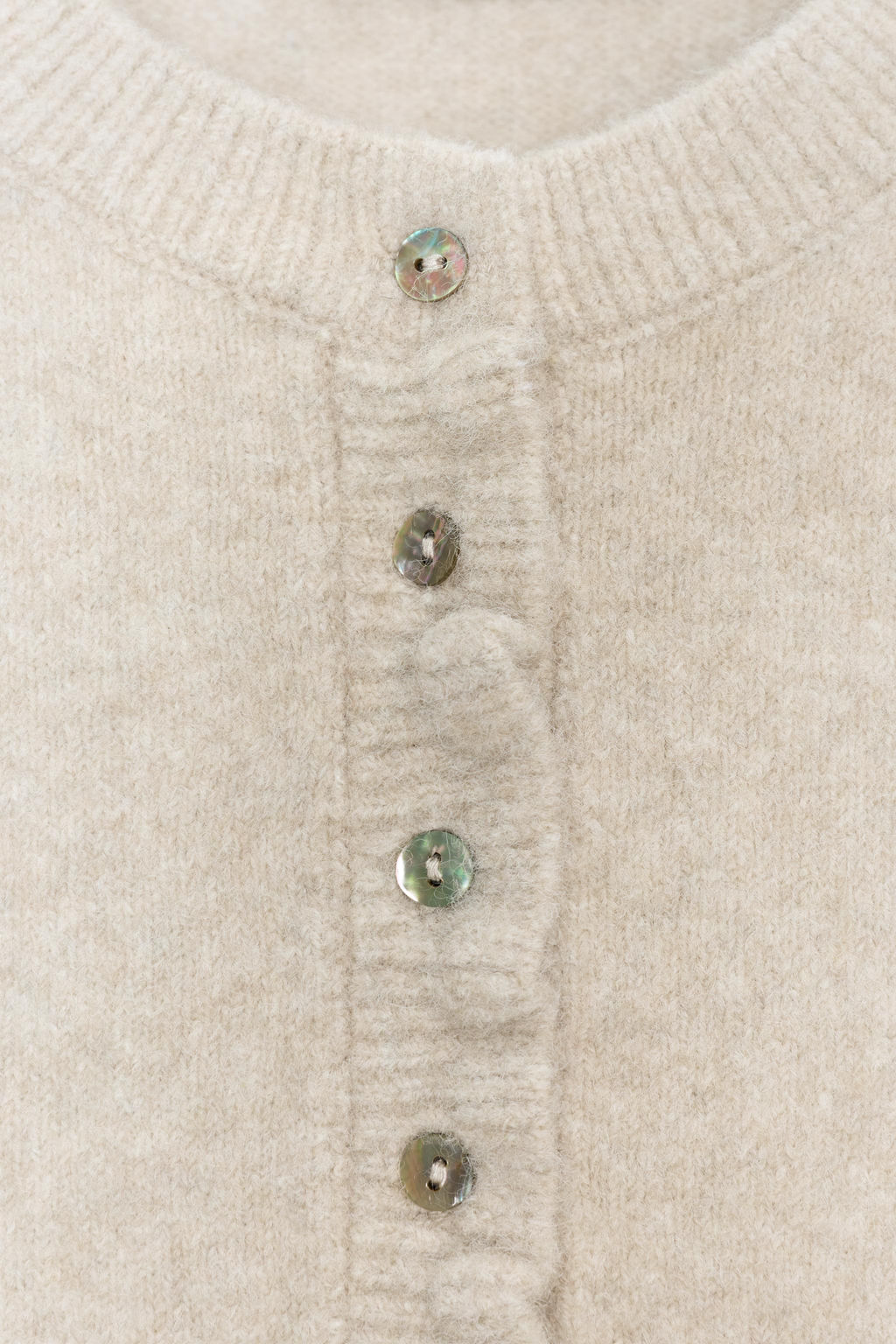 RUFFLE TRIM KNIT CARDIGAN - Zara фото 7