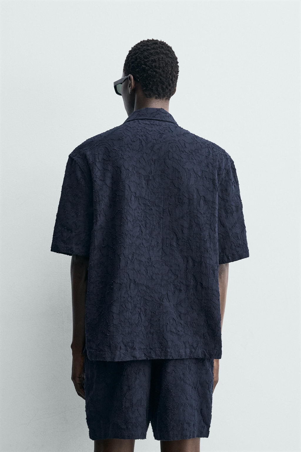 CAMISA JACQUARD TEXTURA / Marino - Zara фото 3