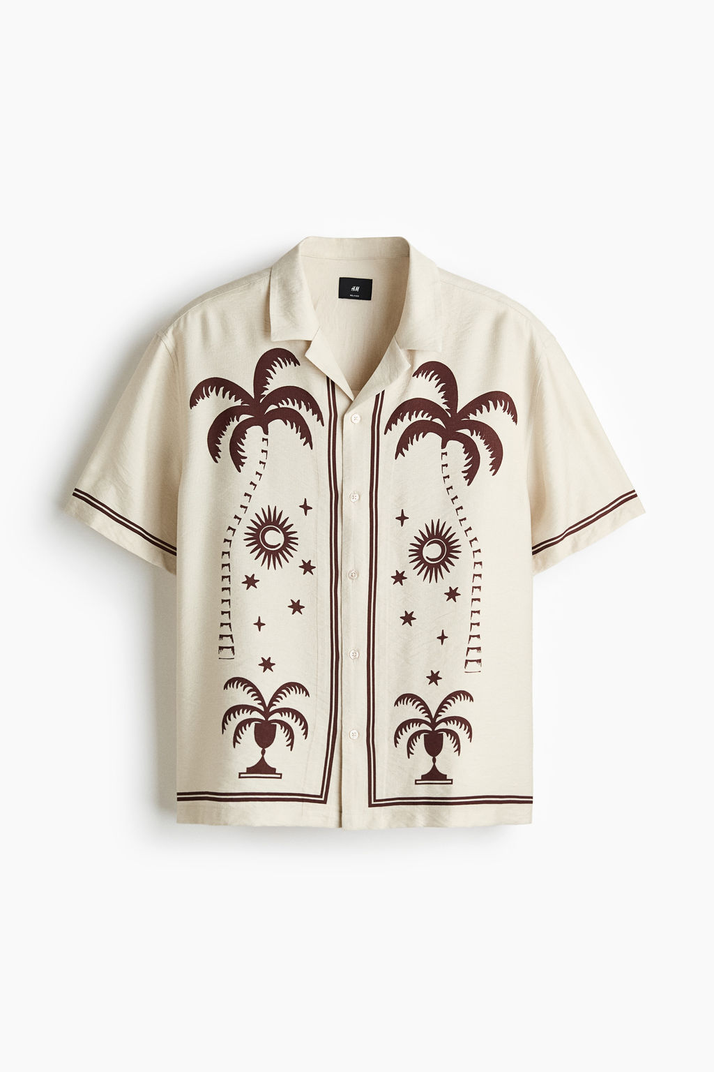 Camisa resort estampada Relaxed Fit - H&m фото 3