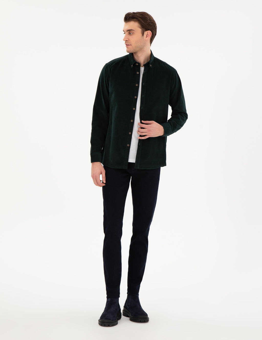 Ye_il Regular Fit Uzun Kollu G_mlek - Pierre cardin фото 4