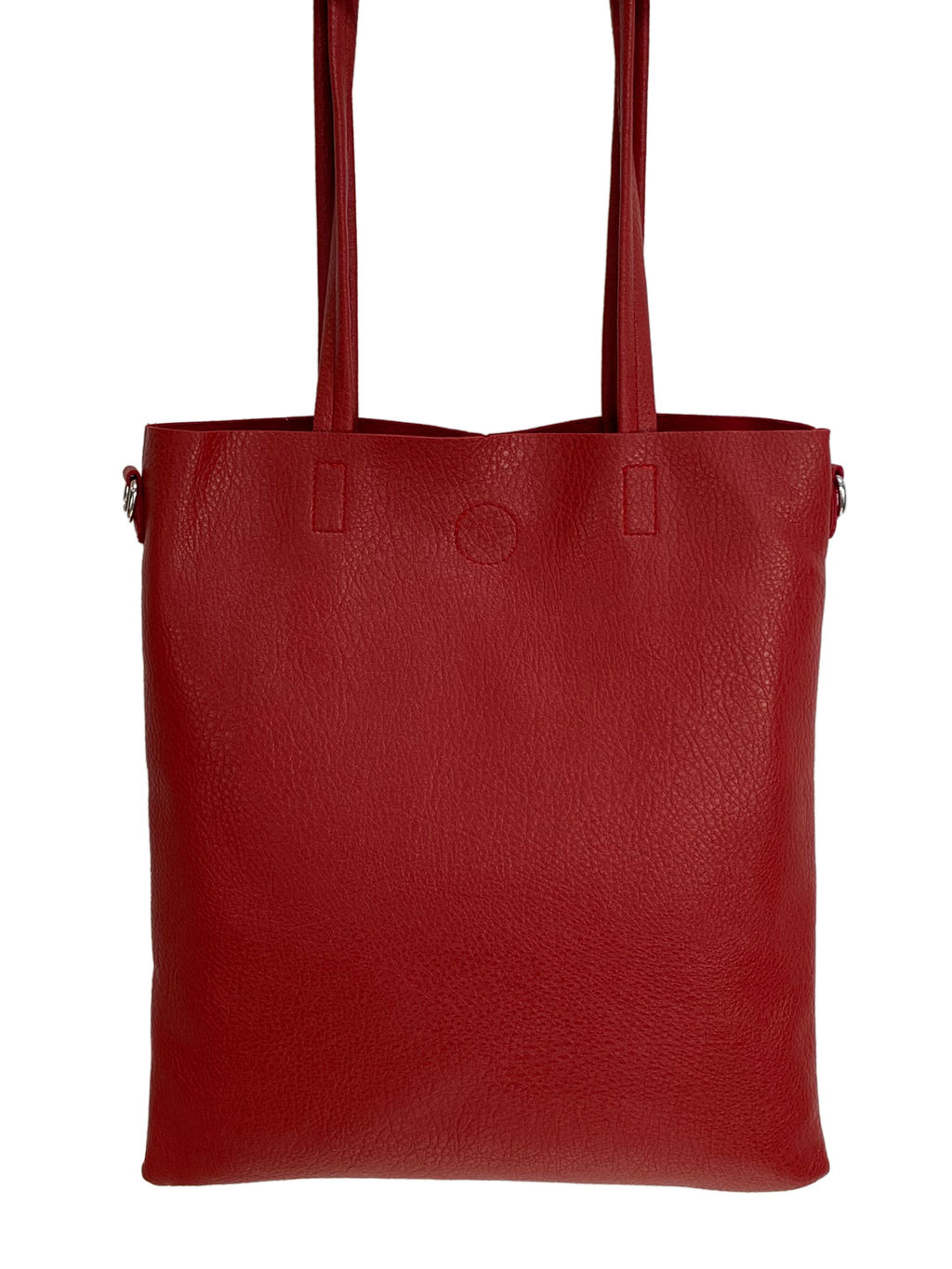 Женская сумка из искусственной кожи, цвет красный