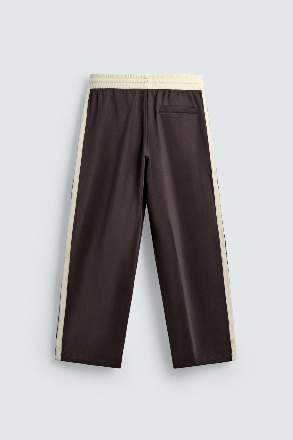 PANTAL?N JOGGER WIDE FIT BANDAS / Granate oscuro - Zara фото 7