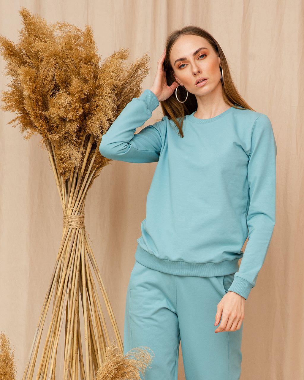 Свитшот однотонный SFO001 - Elena sorti фото 5