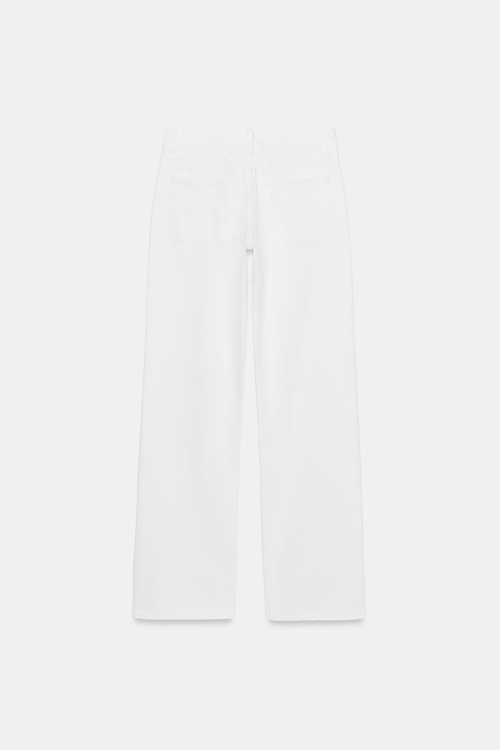 JEANS TRF WIDE LEG TIRO BAJO / Blanco - Zara фото 5
