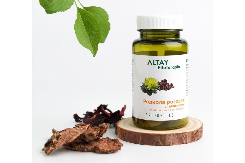 БАД в монобрикетах Родиола розовая с гибискусом Алфит 7463