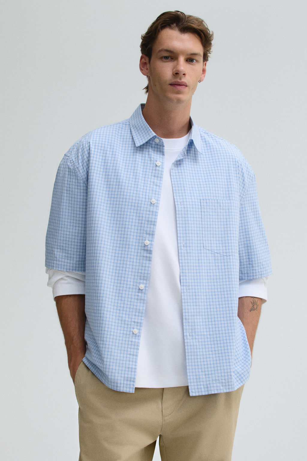 Camisa de manga corta Relaxed Fit - H&m фото 6