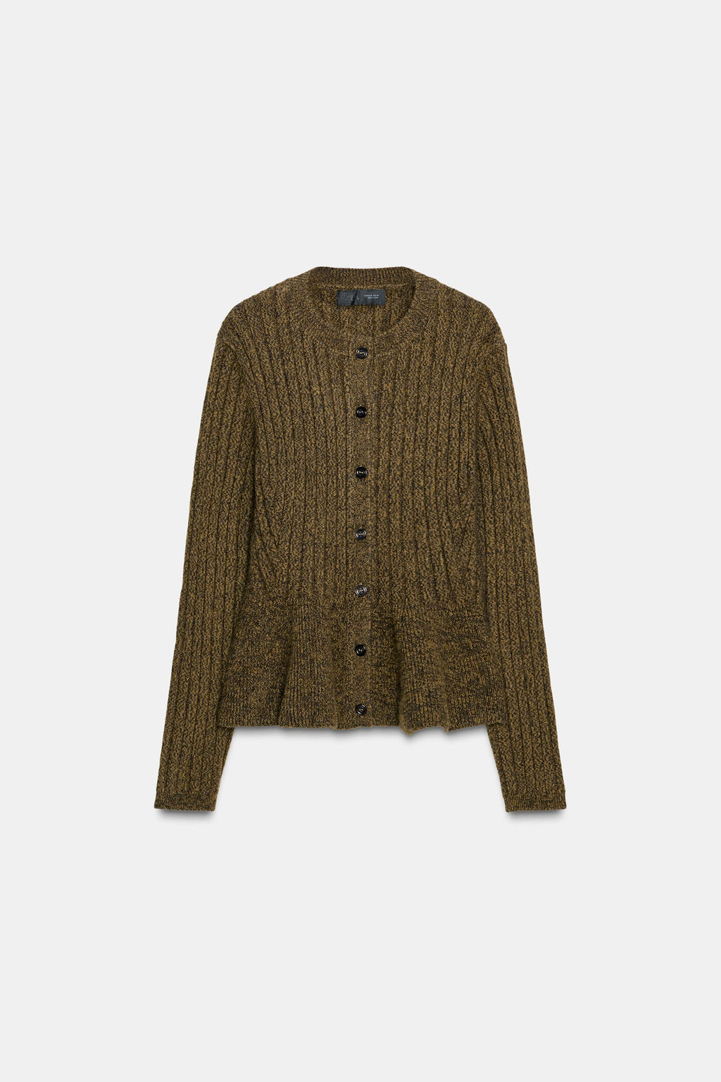 RIBBED PEPLUM CARDIGAN - Zara фото 6