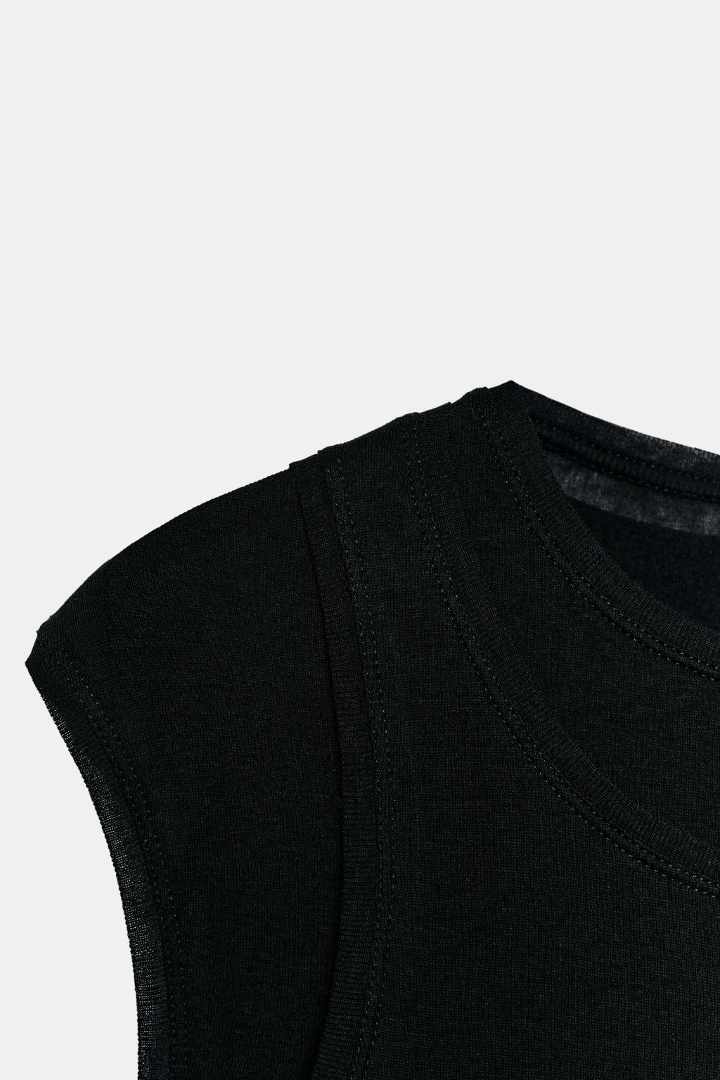 CAMISETA SUPIMA® EFECTO DOBLE / Negro - Zara фото 7